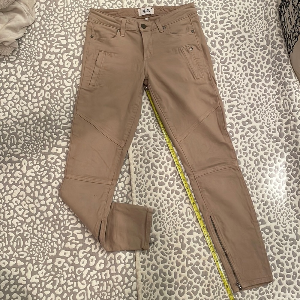 Paige “Marley” khaki moto pant size 27